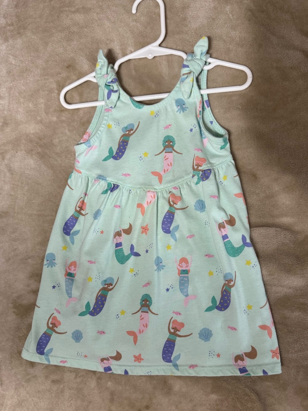 Garanimals Mint Green Mermaid Tie-Shoulder Dress